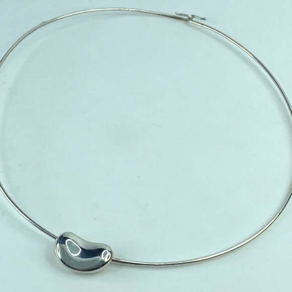 Sterling Silver Tiffany and Co. Bean Choker Necklace JR622